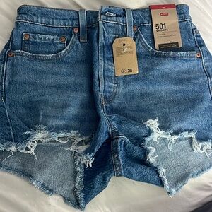 Levi’s 501 high rise jean shorts